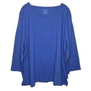 Talbots Textured Knit 3/4 Sleeve Top 3X